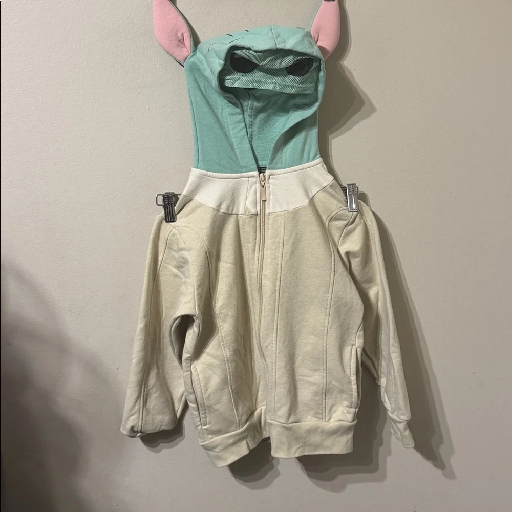 Unisex Star Wars Grogu / baby Yoda Zip Up Hoodie sz S (4 / 5) Built in Ears